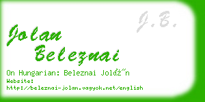 jolan beleznai business card